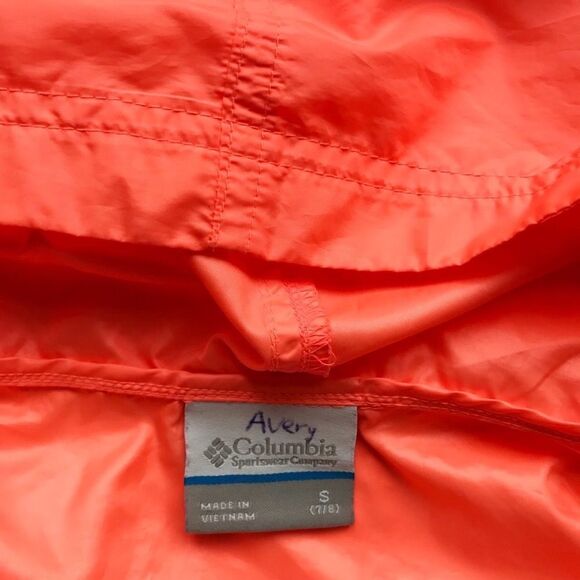 Columbia half zip hooded windbreaker EUC S(7-8Y) - Picture 4 of 6